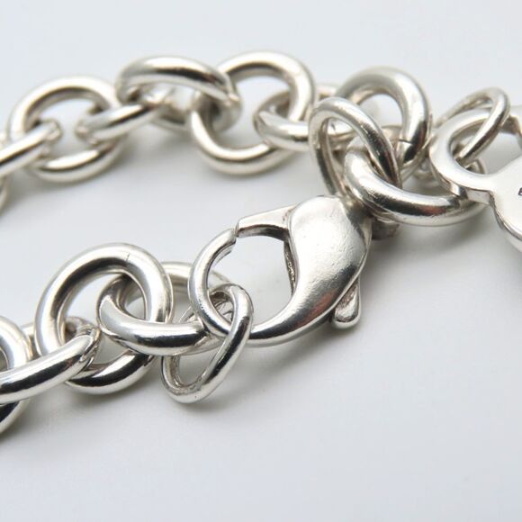 TIFFANY Silver Heart Charm Bracelet